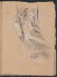 Verona Skissebok: Draperistudie side 43, 1760. av Francesco Lorenzi