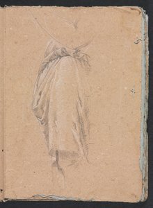 Verona Skissebok: Draperistudie med albue side 5, 1760. av Francesco Lorenzi