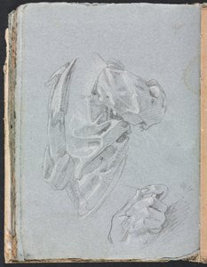 Verona Sketchbook: Draperistudie med venstre hånd (side 86) av Francesco Lorenzi