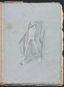 Verona Skissebok: Draperi med fot side 83, 1760. av Francesco Lorenzi