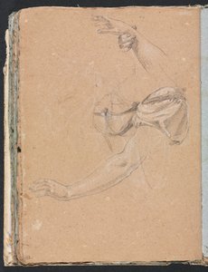 Verona Sketchbook: Kvinnelige armer og hender med draperi (side 82) av Francesco Lorenzi