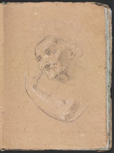 Verona Sketchbook: Hodet til en kvinne med venstre arm (side 13) av Francesco Lorenzi