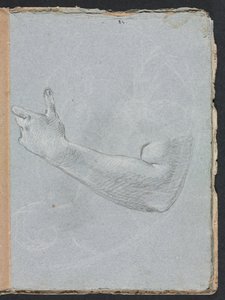 Verona Skissebok: Venstre arm og hånd side 47, 1760. av Francesco Lorenzi