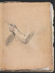 Verona Skissebok: Venstre arm og hånd side 75, 1760. av Francesco Lorenzi