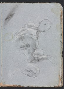 Verona Sketchbook: Naken mann bakfra (side 9) av Francesco Lorenzi