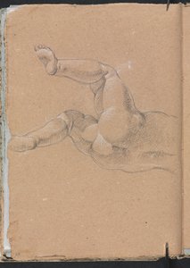 Verona Sketchbook: Putto nedre halvdel av kroppen side 24, 1760. av Francesco Lorenzi