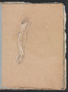 Verona Skissebok: Høyre arm og hånd side 49, 1760. av Francesco Lorenzi