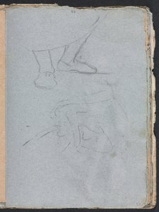 Verona Sketchbook: Studie av føtter (side 53) av Francesco Lorenzi
