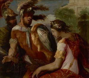 Rinaldo and the Mirror-Shield, ca. 1650-55 (olje på kobber)