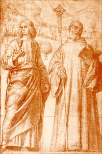 Døperen Johannes og St. Benedikt av Francesco Morone