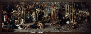 Il voto (Fete til hyllest til St Pantaleon 27. juli i Miglianico i Abruzzo, Italia) - olje på lerret
