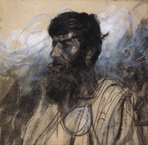 Studie av hode for krøplinger av Francesco Paolo Michetti