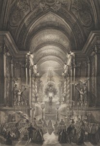 Seremoni holdt i Cappella Paolina, Vatikanet, 1787. av Francesco Piranesi
