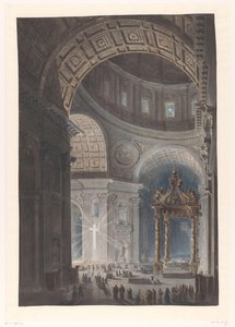 Belysning av det hellige kors i St. Peters belysning av korset i St. Peters basilika