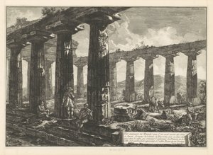 Juno-tempelet i Paestum Vue intérieure du Temple, que l