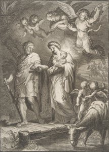 Flukten til Egypt, 1700-. av Francesco Polanzani