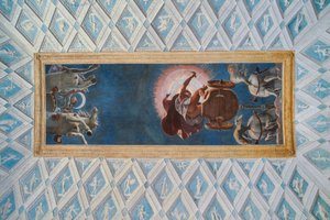 Chamber of the Sun and the Moon (Camera del Sole e della Luna): vognene til solen og månen drevet av Diana og Apollo
