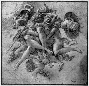 Design for Ulysses Gallery, Fontainebleau, c1540s, 1926