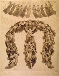 Illustrasjon til den guddommelige komedie av Dante Alighieri Paradiso canto XVIII av Francesco Scaramuzza