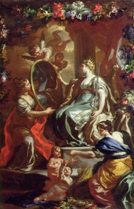 Allegori om en strålende regjeringstid, ca. 1730 av Francesco Solimena
