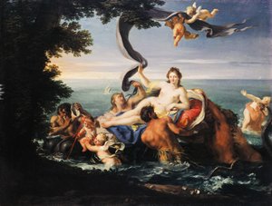 Triumph of Galatea, av Francesco Trevisani (1656-1746), olje på lerret.