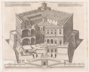 Mirror of Roman Magnificence: Farnese Palace, 1500-tallet., 1500-tallet. av Francesco Villamena