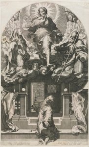 Ekstasen til St. Frans. av Francesco Villamena