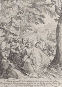 Resten på flyturen til Egypt, 1597. av Francesco Villamena