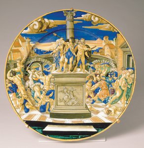 Tallerken med massakren på de uskyldige, ca. 1527-30 (maiolica)