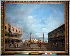 Piazzetta S. Marco von Francesco and/or Gian Antonio (1699-1761) Guardi