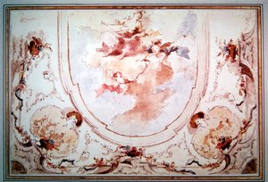 Bakgrunnsprosjekt (penn & blekk & wc på papir) av Francesco attr. to Guardi