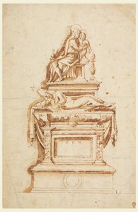 Design for et gravmonument for en Medici-kardinal av Francesco da Sangallo