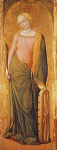 St. Katarina av Alexandria, 1400-tallet (tempera på panel) av Francesco de