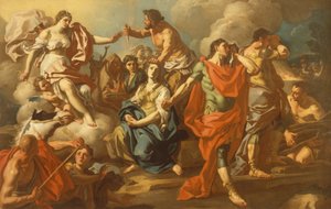 The Sacrifice of Iphigenia (olje på lerret)