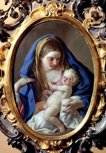 Jomfru- og barnemaleriet av Francesco de Mura (1696-1782). Det kongelige palasset i Madrid fra 1700-tallet