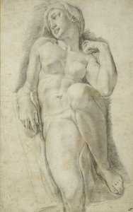 Aurora, etter Michelangelo Buonarroti (svart kritt på hvitt papir) av Francesco de Rossi Salviati Cecchino
