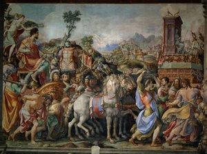 Triumfen til Marcus Furius Camillus (447-365 f.Kr.), fra Sala dell