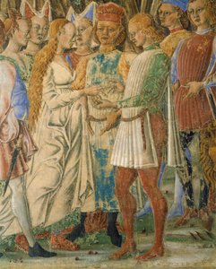 Italia, Ferrara, Palazzo Schifanoia, Månedens hall, juni måned av Francesco del Cossa (1436-1478) av Francesco del Cossa