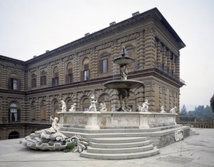 Utsikt over fontenen til artisjokken av Francesco del Tadda
