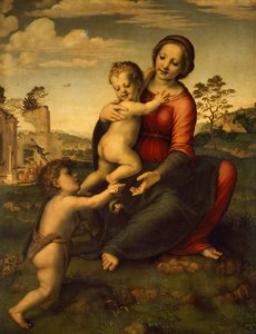 Vår Frue av brønnen, rundt 1517, av Franciabigio (1482-1525), tempera på tre