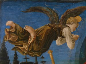 Englepanel av Pistoia Santa Trinità-altertavlen, 1455-1460 av Francesco di Stefano Pesellino