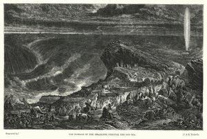 Israelittenes passasje gjennom Rødehavet (gravering) av Francis (after) Danby