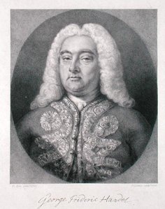 George Frederick Handel (1685-1759) gravert av Frederick Christian Lewis I (1779-1856) 1828 (gravering) av Francis (after) Kyte