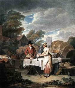 At Market, gravert av W. Annis, pub. av Morgan & Pearce