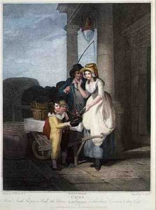 "Round and Sound, Five Pence a Pound, Duke Cherries", plate 8 av "The Cries of London", gravert av Anthony Cardon (1772-1813), pub. av Colnaghi & Co.