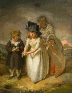 Begravelse av en fugl av Francis (attr. to) Wheatley