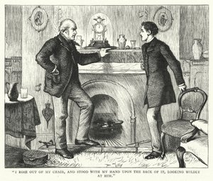 Illustrasjon for store forventninger av Charles Dickens (gravering)