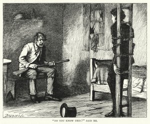 Illustrasjon for store forventninger av Charles Dickens (gravering)