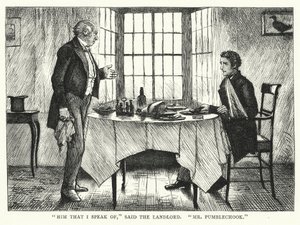 Illustrasjon for store forventninger av Charles Dickens (gravering)