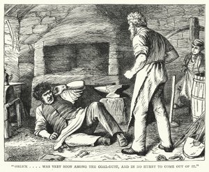Illustrasjon for store forventninger av Charles Dickens (gravering)